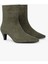 Kadın Lulu Yağ Yeşili Süet Kısa Topuklu Bot 1