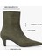 Kadın Lulu Yağ Yeşili Süet Kısa Topuklu Bot 2
