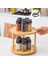 M9263-35 360° Döner Standlı Bambu Sunumluk Organizer-2 Katlı Baharatlık Düzenleyici Stand 1