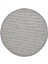 Gri Daire Yuvarlak Saçaklı Modern Dokuma Halı Gri Daire 3