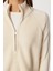 Fermuarlı Dik Yaka Triko Kazak LFG0162 Krem 4