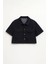 Kadın Regular Fit Cepli Lacivert Crop Jean Gömlek 2
