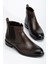 D2145 Hakiki Deri Içi Kürklü Fermuarlı Soğuk Geçirmez Erkek Bot 3