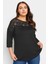 Büyük Beden Bisiklet Yaka Tül Detaylı Fakir Kol Bluz 303026 1