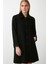 Kadın Büyük Beden Kol ve Yaka Kürk Detaylı Triko Uzun Ceket 3