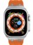 Apple Watch 9 (45MM) Uyumlu Metal Toka Tasarımlı Silikon Kordon-89 Turuncu 4