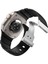 Apple Watch 8 (45MM) Uyumlu Metal Tokalı Silikon KORDON-145 Siyah 3