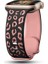 Apple Watch 7 (45MM) Uyumlu Desenli Silikon KORDON-140 Siyah-Pembe 1