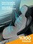 Terletmez Oto Koltuk Koruyucu Kılıf %100 Pamuk 5 Li Tam Set Mavi Siyah Nissan Almera Tüm Modeller 4