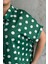 Büyük Beden Önü Düğmeli Kısa Kollu Puantiye Desenli Gömlek 303461 7
