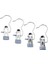 4 Pcs Kıskaçlı Taşınabilir Çok Amaçlı Tekli - Metal Askı Silikon Kılıf Uçlu (5264) 1
