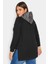 Büyük Beden Uzun Kollu Cepli Yanı Yırtmaçlı Kapüşonu Desenli Sweatshirt 300318 4