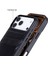 , Apple iPhone 17 Pro Max Için, Hakiki Deri, El Yapımı Kartlıklı Kılıf, Iç Yüzeyi Kadife, Kömür Siyahı 2