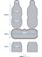 Terletmez Oto Koltuk Koruyucu Kılıf %100 Pamuk 5 Li Tam Set Mavi Siyah Seat Leon Tüm Modeller 6