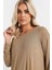 Büyük Beden Uzun Kollu Içi Astarlı Taş Işlemeli Bluz 303787 2