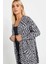 Büyük Beden Önü Kapamasız Uzun Kollu Asimetrik Kesim Ince Hırka 303692 4