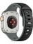 Apple Watch Ultra 3 (49MM) Uyumlu Yeni Tasarım Silikon KORDON-135 Gri-Siyah 1