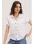 Kadın BDART Cep Detaylı Dokulu Gömlek White 1