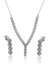 Zirkon Taşlı Yuvarlak Model 925 Ayar Gümüş Ikili Set 201024691 1