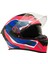 Gp My Helmet MKS001-RBW Yarış Spoiler Güneş Vizörlü Şeffaf Full Face Motosiklet Kaskı L 3