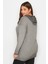 Büyük Beden Kapüşonlu Uzun Kollu Baskılı Sweatshirt 301145 4