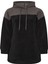 Büyük Beden Uzun Kollu Kapüşonlu ve Cepli Peluş Sweatshirt 303790 6