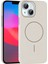 Allzey Joko Iphone 15 Plus Broş Magsafe Kapak - Krem 1