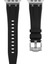 Apple Watch 9 (45MM) Uyumlu Metal Toka Tasarımlı Silikon Kordon-89 Siyah 4