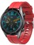 Huawei Watch Gt 3 Classic (46MM) Uyumlu 22MM Içi Desenli Silikon Kordon-23 Kırmızı 1