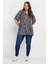 Büyük Beden V Yaka Kısa Kollu Eteği Bollaşan Bluz 303622 4
