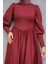 Madam Kuplu Tasarım Elbise-Bordo 2