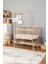 Ahşap Beşik Anne Yanı Beşik Organik (Boyasız) 60X120 - Tekerlekli Uyku Setsiz Tek Yataklı 1