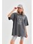 Mdb Unisex Taş Desenli Oversize Thirt Füme 4