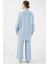 Kadın Bdart Işlemeli Keten Karışımlı Iki Parça Takım Maya Mavisi 6