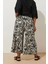 Büyük Beden Beli Lastikli Cepli Desenli Kapri Pantolon 145278 6