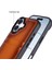 , Apple iPhone 17 Için, Hakiki Deri, El Yapımı Kartlıklı Kılıf, Iç Yüzeyi Kadife, Gölgeli Taba 2