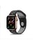 Apple Watch 11 (46MM) Uyumlu Delikli Silikon Kordon-02 Siyah-Gri 1
