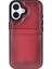 , Apple iPhone 17 Için, Hakiki Deri, El Yapımı Kartlıklı Kılıf, Iç Yüzeyi Kadife, Gölgeli Kırmızı 5