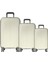 Grnd 10728 Pp Sırıus- Büyük + Orta + Kabin Boy Valiz / Bavul Seti - Kemik/şampanya 1