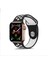 Apple Watch 11 (46MM) Uyumlu Delikli Silikon Kordon-02 Siyah-Beyaz 1