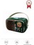 BTS-1956 Yeşil Bluetooth 10W Bass Ses Rgb Işık Efektli Tws USB Tf Kart Mikrofonlu Hoparlör 1