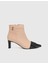 Ernesta Hakiki Floter Saten Deri Bej Kadın Topuklu Bot 3