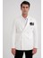 C 646 Ceket Slim Ekru Casual 6