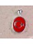 Kırmızı Mineli Türk Bayrağı 925 Ayar Gümüş Madalyon Kolye Ucu 1