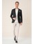 Comfort Fit Çift Yırtmaç Fleto Cep Esnek Pamuk Casual Siyah Ceket C 675 6