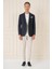 Comfort Fit Çift Yırtmaç Fleto Cep Esnek Pamuk Casual Lacivert Ceket C 675 6