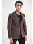 C 718 Ceket Slim Kahve 4