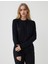 Siyah %100 Pamuk Yuvarlak Yaka Triko Hırka 3
