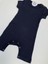 Lacivert Fitilli Modal Pamuk Romper Kısa Tulum Salopet 3
