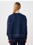 Lacivert Bisiklet Yaka Uzun Kollu Modal Sweatshirt 5